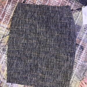 Calvin Klein Black and White Pencil Midi Skirt